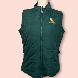 Hunter Green Quilted Baylor University Vest